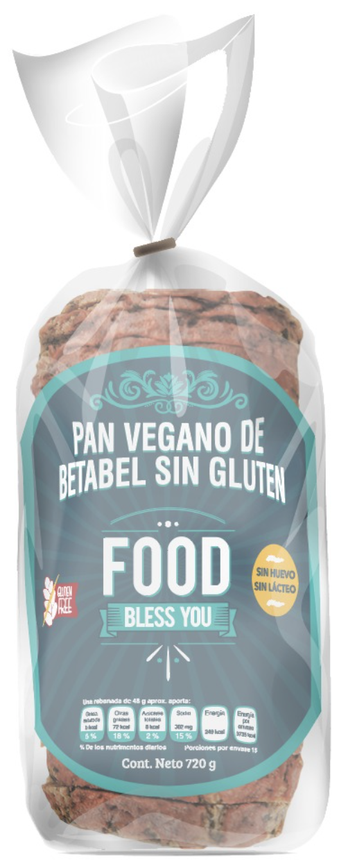 Food Bless You Pan Vegano de Betabel Gluten Free