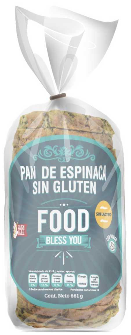 Food Bless You Pan de Espinaca Sin Gluten