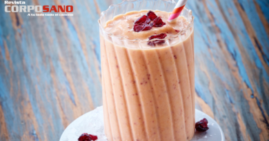 Smoothie de arándano y durazno