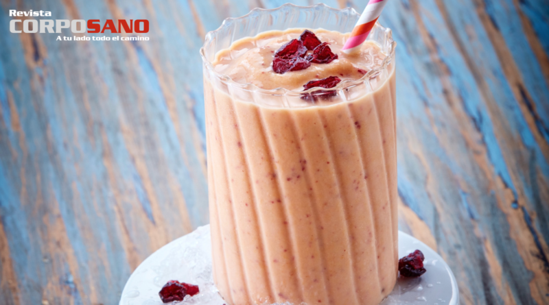 Smoothie de arándano y durazno