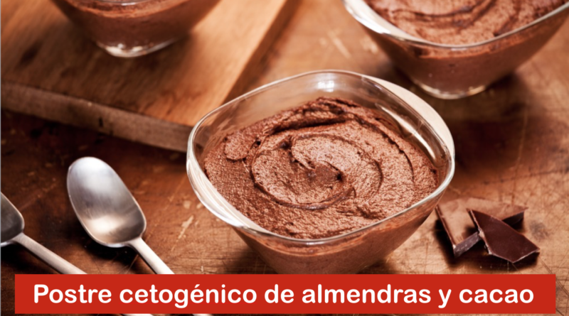 Postre cetogénico de almendras y cacao