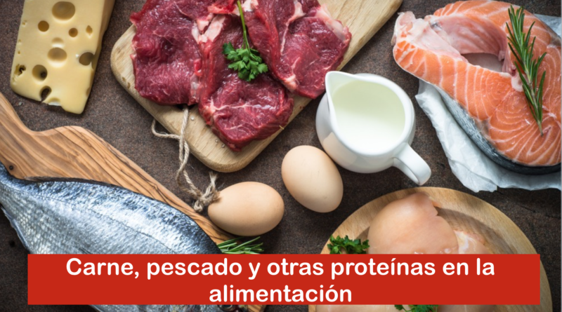 Carne, pescado y otras proteínas en la alimentación